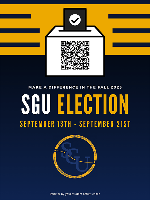 SGU Spring 2023 Election Poster